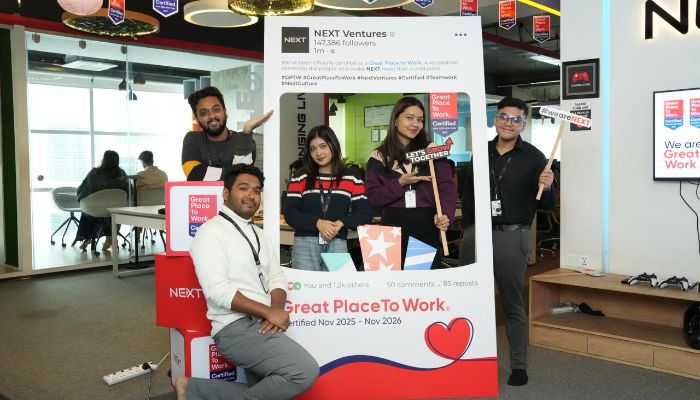 ‘২০২৫ গ্রেট প্লেস টু ওয়ার্ক’ স্বীকৃতি পেল নেক্সট বাংলাদেশ