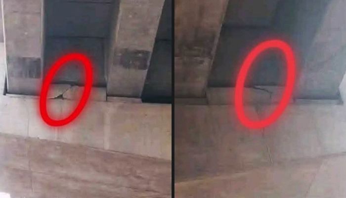 ভূমিকম্পে পঞ্চবটি-মুক্তারপুর ফ্লাইওভারে ফাটলের চিহ্ন