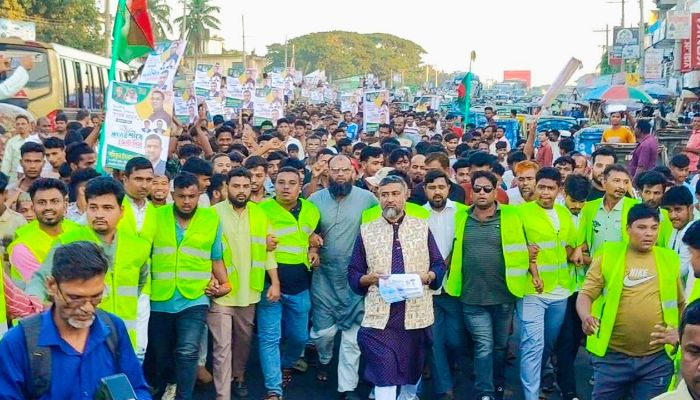 বিএনপি নেতা শফিকুল ইসলাম রাহী’র লিফলেট বিতরণ ও গণ-সমাবেশ