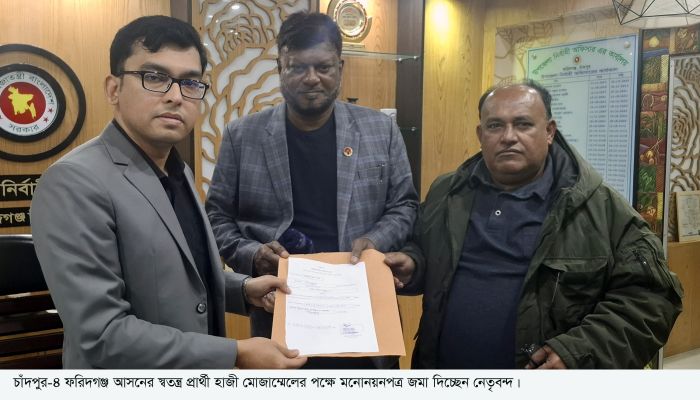 চাঁদপুর-৪ ফরিদগঞ্জ আসনে বিএনপির তিন বিদ্রোহীসহ ১০জনের মনোনয়ন দাখিল