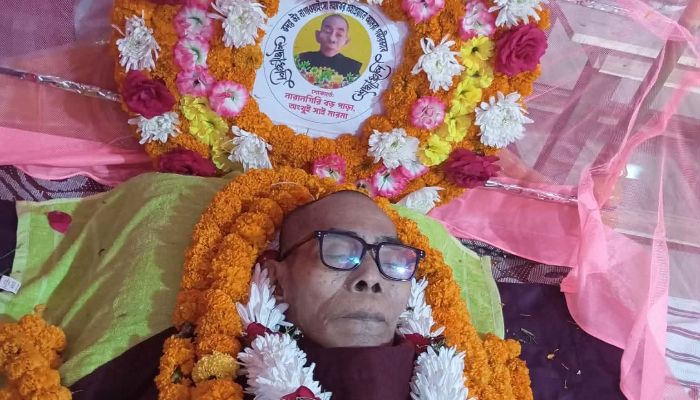 ৬০ বর্ষাবাসের গৌরবময় ভিক্ষুজীবন শেষে মহাপরিনির্বাণে রাইখালীর পরম পুজনীয় নাইন্দাওয়ান্সা মহাথেরো