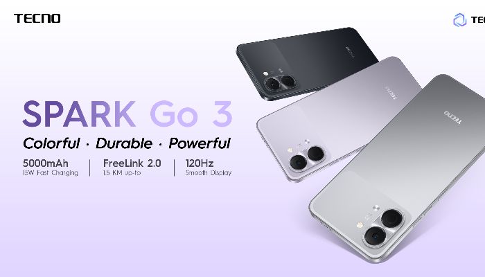উন্নত ফিচার ও শক্তিশালী ব্যাটারিসহ নতুন স্পার্ক গো ৩ উন্মোচন করলো টেকনো