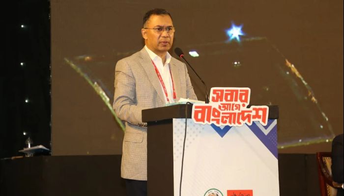 ষড়যন্ত্র চালিয়ে বিএন‌পিকে দ‌মিয়ে রাখা যাবে না: তারেক রহমান