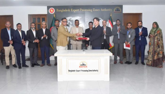 দক্ষিণ কোরীয় কোম্পানির সঙ্গে বেপজার ২৪ মিলিয়ন ডলারের বিনিয়োগ চুক্তি