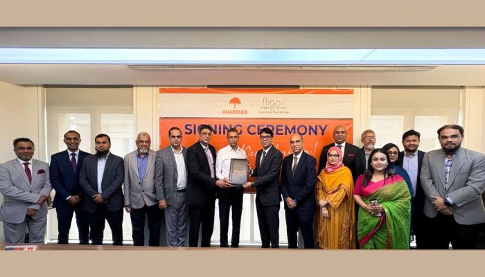 গার্ডিয়ান লাইফ ও ফাইবার অ্যাট হোমের মধ্যে বীমা চুক্তি সই