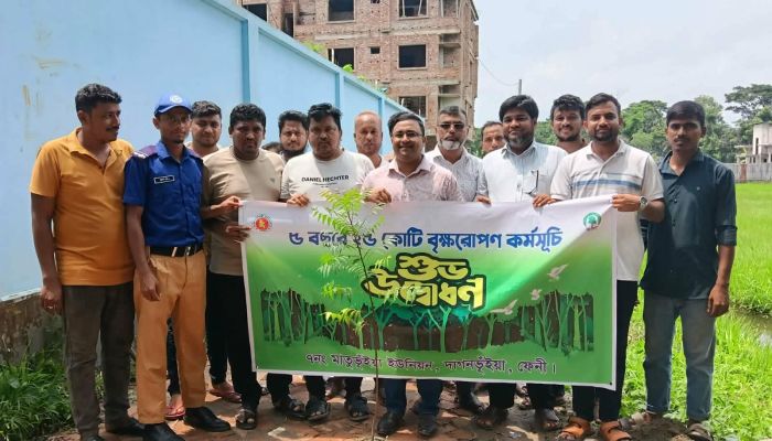 দাগনভূঞার মাতুভূঞায় বৃক্ষরোপণ কর্মসূচির উদ্বোধন