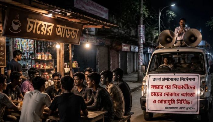 মাগরিবের পর শিক্ষার্থীদের চায়ের দোকানে আড্ডা ও ঘোরাঘুরি নিষিদ্ধ