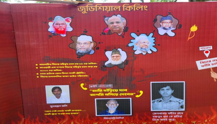 রাবিতে ‘জুডিশিয়াল কিলিং’ বিলবোর্ড, শিক্ষার্থীদের সমালোচনা