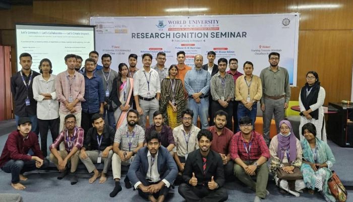 ওয়ার্ল্ড ইউনিভার্সিটিতে 'রিসার্চ ইগনিশন সেমিনার' অনুষ্ঠিত