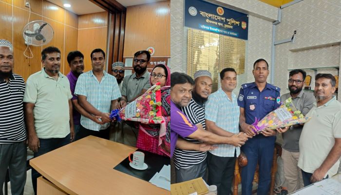 টিএসও-ওসির সঙ্গে জীবননগর ক্লিনিক-ডায়াগনস্টিক মালিক সমিতির সৌজন্য সাক্ষাৎ