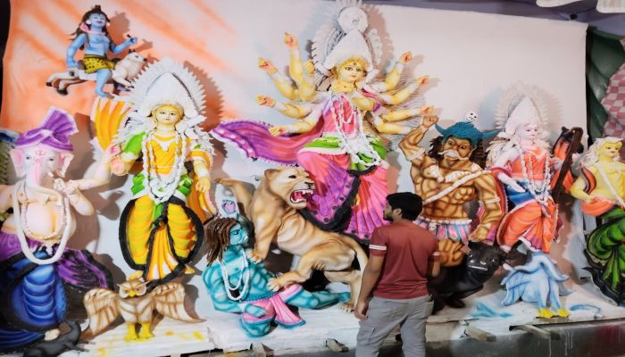 নালিতাবাড়ীতে দুর্গোৎসবের প্রস্তুতি শেষ পর্যায়ে,এবার ৪১ মন্ডপে পুজা
