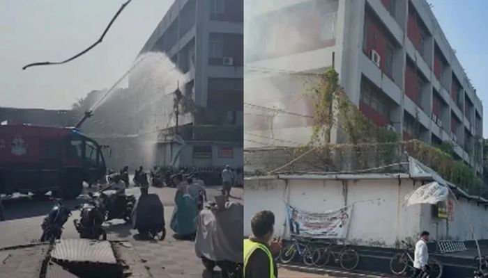 শাহজালাল বিমানবন্দরের স্টোর বিল্ডিংয়ে আগুন